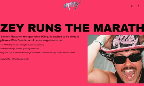 Mozey to run London Marathon while DJing for charity image